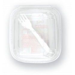 Lunch box with fork 500 ml - 4 pieces