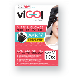 Nitrile gloves black size M - 10 pcs