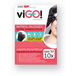 Nitrile gloves black size M - 10 pcs