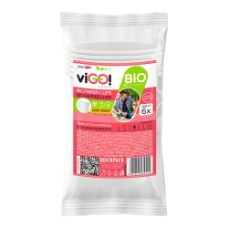 viGO! Kubki papierowe z warstwą PLA białe 500ml 6 sztuk , akcesoria piknikowe