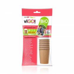 Bicchieri di carta BIO 250 ml - 6 arte