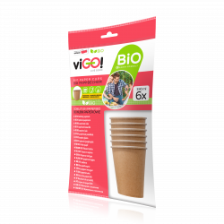 BIO Pappbecher 330 ml - 6 stück