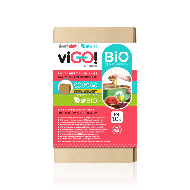 Bio paper trash bags 10L - 10 pcs