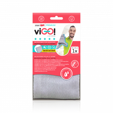 Premium Microfiber klud til vinduer og spejle 1 stk