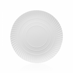 Assiettes rondes professionnelles en papier ⌀29cm blanc 50pcs