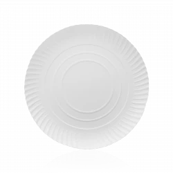 Assiettes rondes professionnelles en papier ⌀26cm blanc 50pcs