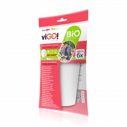 viGO! Kubki papierowe z powłoką dyspersyjną białe 400ml 6 sztuk , akcesoria piknikowe