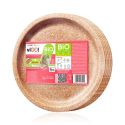 Wheat bran plates 20 cm - 6 pcs