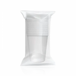 Kubki papierowe z barierą dyspersyjną białe 250ml 25szt