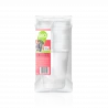 Kubki papierowe z barierą dyspersyjną białe 330ml 25szt
