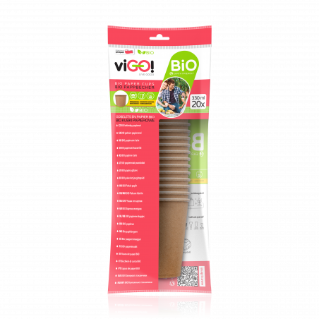 Vasos de papel BIO 330 ml - 20 unidades