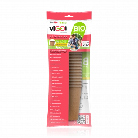 Vasos de papel BIO 330 ml - 20 unidades