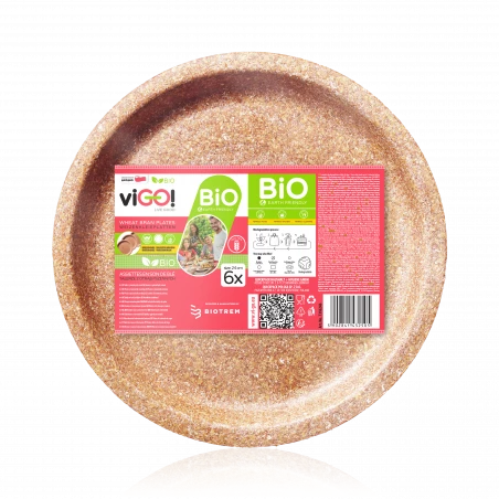 viGO! Bio Bran Plater ⌀24cm, 6 stk