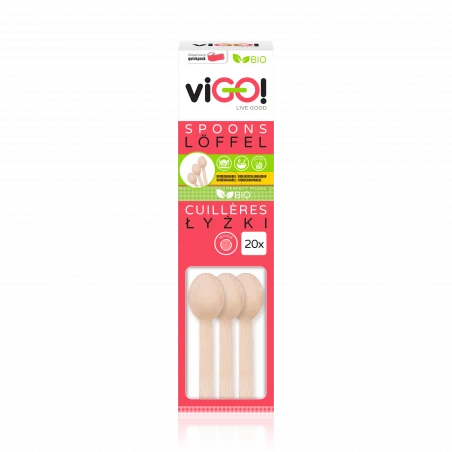 viGO! Bio Wooden Spoons 20 pieces