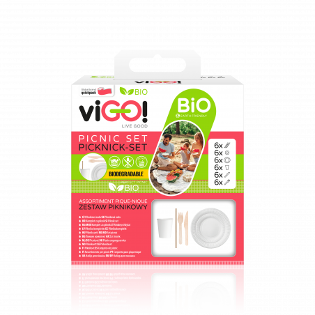 viGO! Комплект за пикник BIO Box 36 елемента