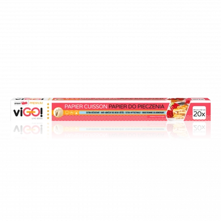 viGO! Premium Papier do pieczenia w arkuszach rolka 20 sztuk
