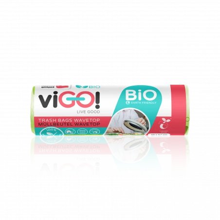 viGO! Bio Worki PLA zawiązywane zielone 35L 10 sztuk