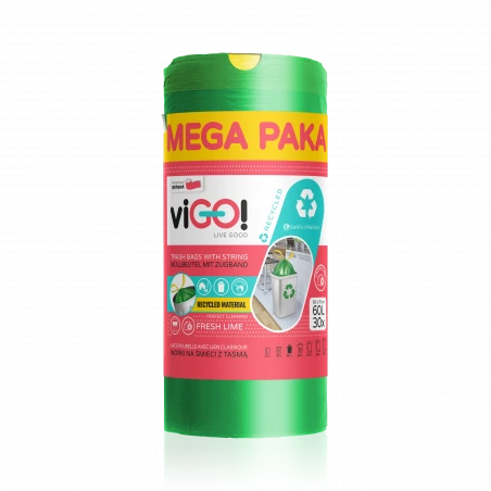 viGO! Borse con nastro verde. lime MEGA 60L 30 pz