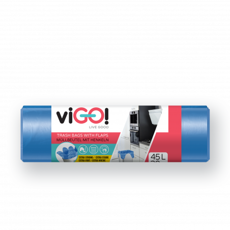 viGO! HDPE pytle na odpadky s uchem 45L