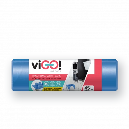 viGO! HDPE pytle na odpadky s uchem 45L