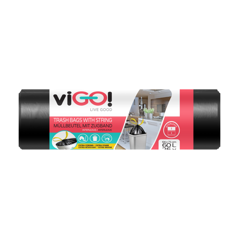 viGO! LDPE bags EXTRA STRONG 60l interleave