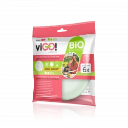 viGO! Bio Talerze z trzciny cukrowej okrągłe ⌀18cm 6 sztuk , zestaw naczyń piknikowych, talerze jednorazowe