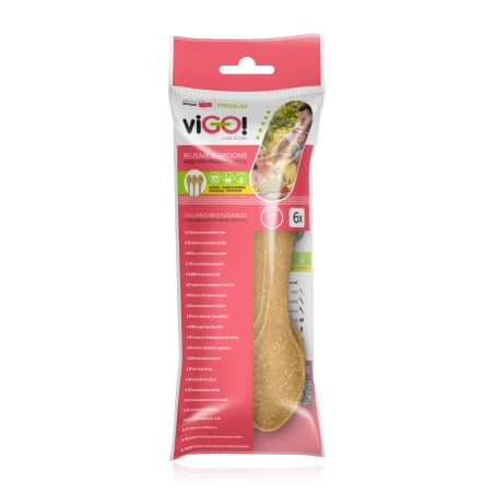 viGO! Reusable spoons 6pcs wood fiber