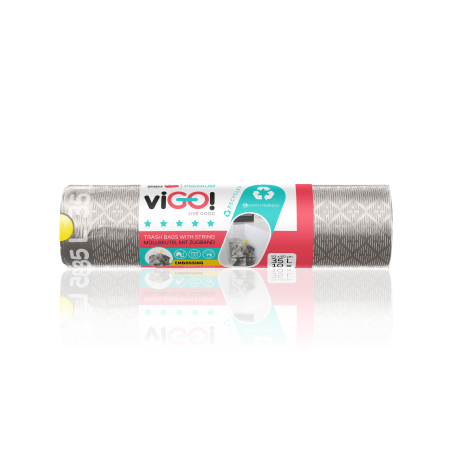 viGO! Borse LD con nastro argento, 35 L, 10 pz