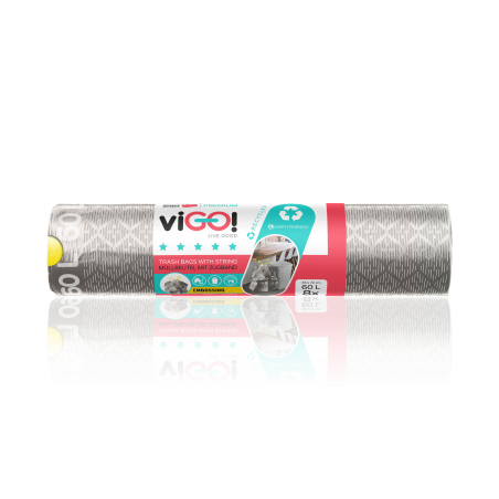 viGO! Sacchetti LD argento 60L, 8 pz