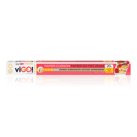 viGO! Brown baking paper 20 sheets + 2 free 38cm 42cm box