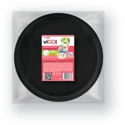 Plates, plastic black size L-10 pieces