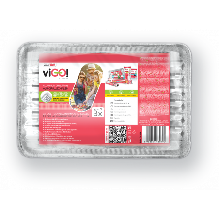 Aluminum tray to grill size S-3 x